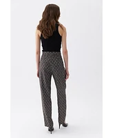 Nocturne Women's High Waist Mom Fit Pants