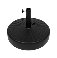 Slickblue 20" Round Plastic Water Injection Base for Parasol, Lightweight and Durable Umbrella Stand for Outdoor Use