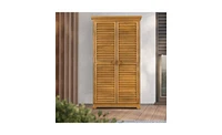 Slickblue Single Slope Top Fir Garden Storage Box – Weather-Resistant Storage Solution