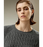 Lilysilk Women's Baby Cashmere Cable-knit Sweater