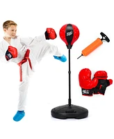 Gouun Kids Adjustable Stand Punching Bag Toy Set with Boxing Glove