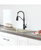 Flynama Pull out Touchless Single Handle Kitchen Faucet with MotionSense In Black