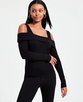 Bar Iii Women's Off-The-Shoulder Long-Sleeve Top, Exclusively at Macy's