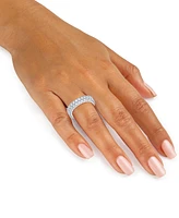 Diamond Double Row Eternity Ring (3 ct. t.w.) Platinum, 14k White Gold, or Rose Created for Macy's