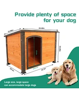 Streamdale Furniture Premium Solid Wood Villa for Large Dogs Environmentally-Friendly, Indoor-Outdoor