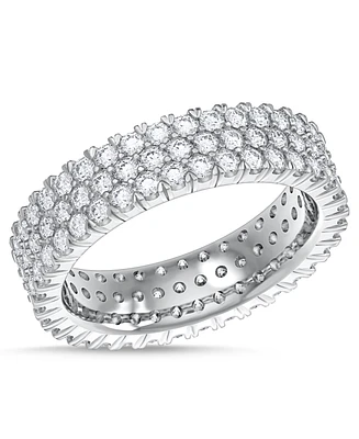 Diamond Three-Row Eternity Band (2 ct. t.w.) Platinum, 14k White Gold, or Rose Gold