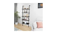 Slickblue Industrial 5-Tier Modern Ladder Shelf for Home and Office