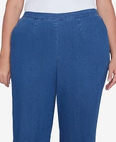 Alfred Dunner Plus Lake Victoria Pull-On Short Length Denim Jean