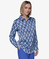 Karl Lagerfeld Paris Women's Logo-Print Shirt