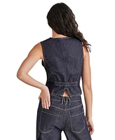 Steve Madden Women's Selene Cotton Denim Vest