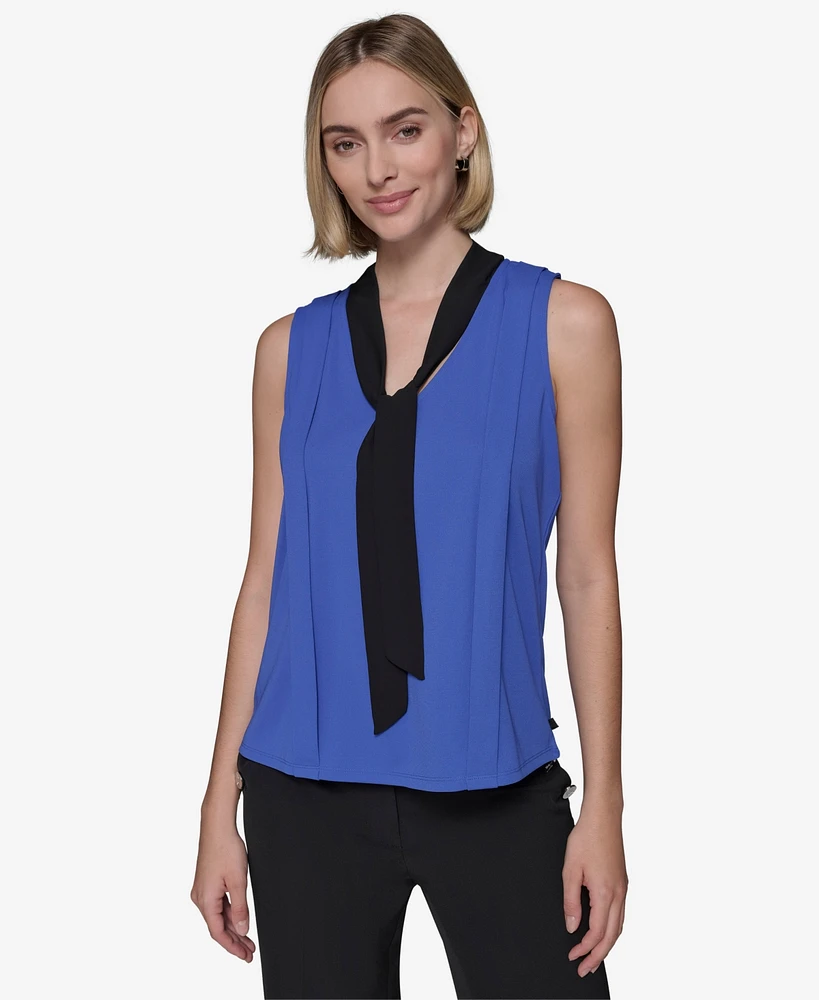 Karl Lagerfeld Paris Women's Tie-Neck Blouse