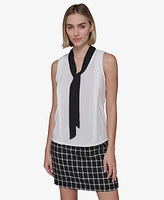 Karl Lagerfeld Paris Women's Tie-Neck Blouse