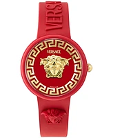 Versace Women's Swiss V-Pop Red Silicone Strap Watch 39mm