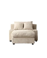 Streamdale Furniture Cozy Corduroy Daybed with Removable Back Cushions and Plush Polyester Seating