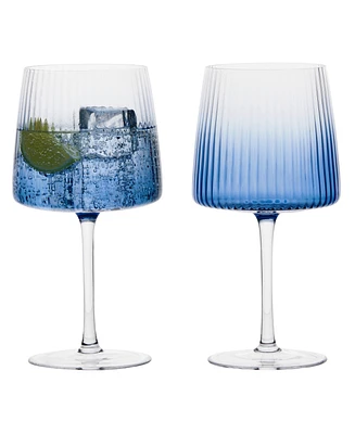 Anton Studio Designs Empire Blue Gin Glasses, Set of 2