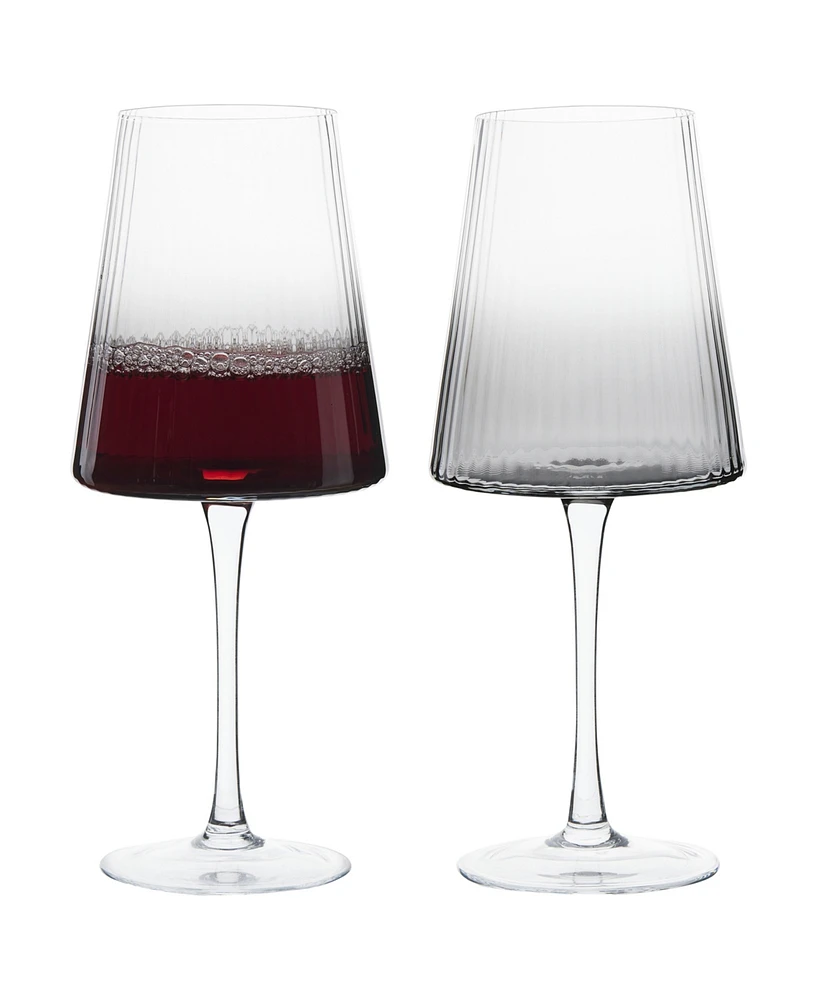 Anton Studio Designs Empire Wine Glasses Smoke, Set of 2