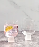 Anton Studio Designs Oslo Double Old Fashioned Tumblers Frost, Set of 2