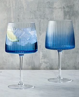 Anton Studio Designs Empire Blue Gin Glasses, Set of 2