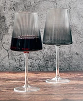 Anton Studio Designs Empire Wine Glasses Smoke, Set of 2