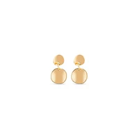 UNOde50 Metal Clad Two Uneven Round Earrings