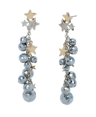 Betsey Johnson Faux Stone Midnight Magic Disco Ball Linear Earrings