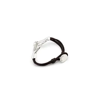 UNOde50 Nailed Heart Shape Leather Strap Bracelet