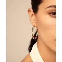 UNOde50 Metal Clad Open Hoop Earrings