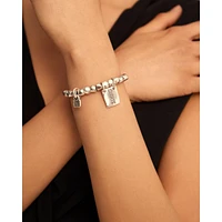 UNOde50 Sterling Silver Tubular Piece Beads Message Bracelet