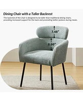 Hulala Home Niccolo Modern Boucle Dining Chair with Adjustment Feet