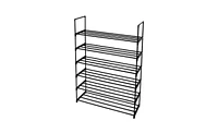 Slickblue 6-Tier Black Shoe Rack Tower Shelf Organizer for Bedroom, Entryway, Hallway, and Closet Storage