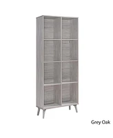 Streamdale Furniture Stylish Faux Wood Bookcase with Grey Oak Finish