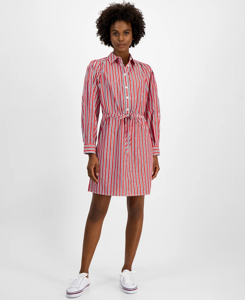 Tommy Hilfiger Women's Cotton Striped Shirtdress