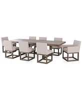 Portmore 9 Pc Rectangular Set (Table, 6 Side Chairs & 2 Arm Chairs), Created for Macy's
