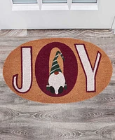 Vcny Home Joy Gnome Christmas Coir Outdoor Doormat, 18" x 30"