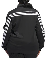 adidas Plus 3-Stripes Snap-Collar Track Top