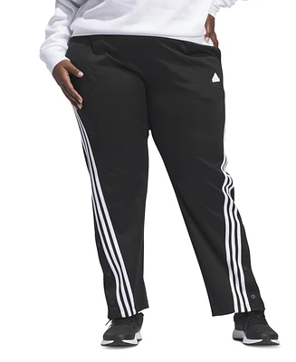 adidas Plus Three-Stripe Snap-Hem Track Pants