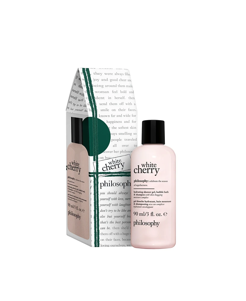 philosophy White Cherry Hydrating Shower Gel, Bubble Bath & Shampoo Stocking Stuffer, 3 oz.