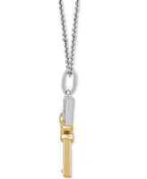 Disney Enchanted Vault Diamond Tinker Bell 18" Pendant Necklace (1/10 ct. t.w.) in Sterling Silver and 14k Gold