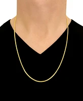 24" Round Box Link Chain Necklace (1-1/2mm) in 14k Gold