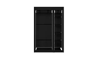 Slickblue Clothes Closet Wardrobe with Non-Woven Fabric and Hanging Rod for Quick and Easy Assembly