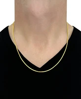 22" Round Box Link Chain Necklace (1-1/2mm) in 14k Gold