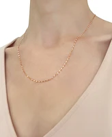 20" Mirror Link Chain (1-1/2mm) 14K White or Rose Gold