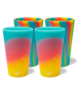 Silipint Pint Glasses: 4 pk - (2) Aurora & (2) Sugar Rush - Spring 2023