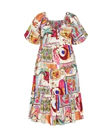 City Chic Plus Simona Print Dress