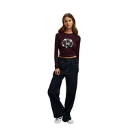 Cotton On Women's Raglan Rib Long Sleeve Tee