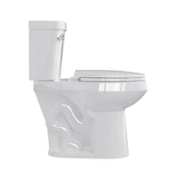 gaomon Two-Piece Round Toilet - 21" Bowl Height, Standard Seat Included