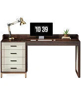 Tribesigns 61-Inch Computer Desk with 4 Drawers, Mid