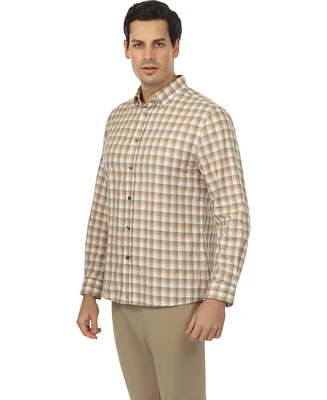 Vustra Men's Sawtooth Plaid Button-Down Shirt