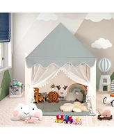 Hongge Kids Large Play Castle Fairy Tent with Mat