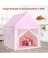 Hongge Kids Play Tent Large Playhouse Children Play Castle Fairy Tent Gift with Mat